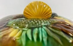 Antique Majolica Covered Sardine Box /Serving Dish Made In England - Circa 19th Century -Lenox Shop antique majolica covered sardine box serving dish made in england circa 19th century 8597