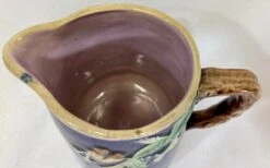 Antique Majolica Creamer/Jug Decorated With Ferns And Floral Motif From England - Circa 19th Century -Lenox Shop antique majolica creamerjug decorated with ferns and floral motif from england circa 19th century 6852