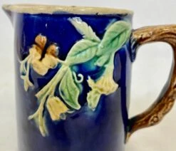Antique Majolica Creamer/Jug Decorated With Ferns And Floral Motif From England - Circa 19th Century -Lenox Shop antique majolica creamerjug decorated with ferns and floral motif from england circa 19th century 7140
