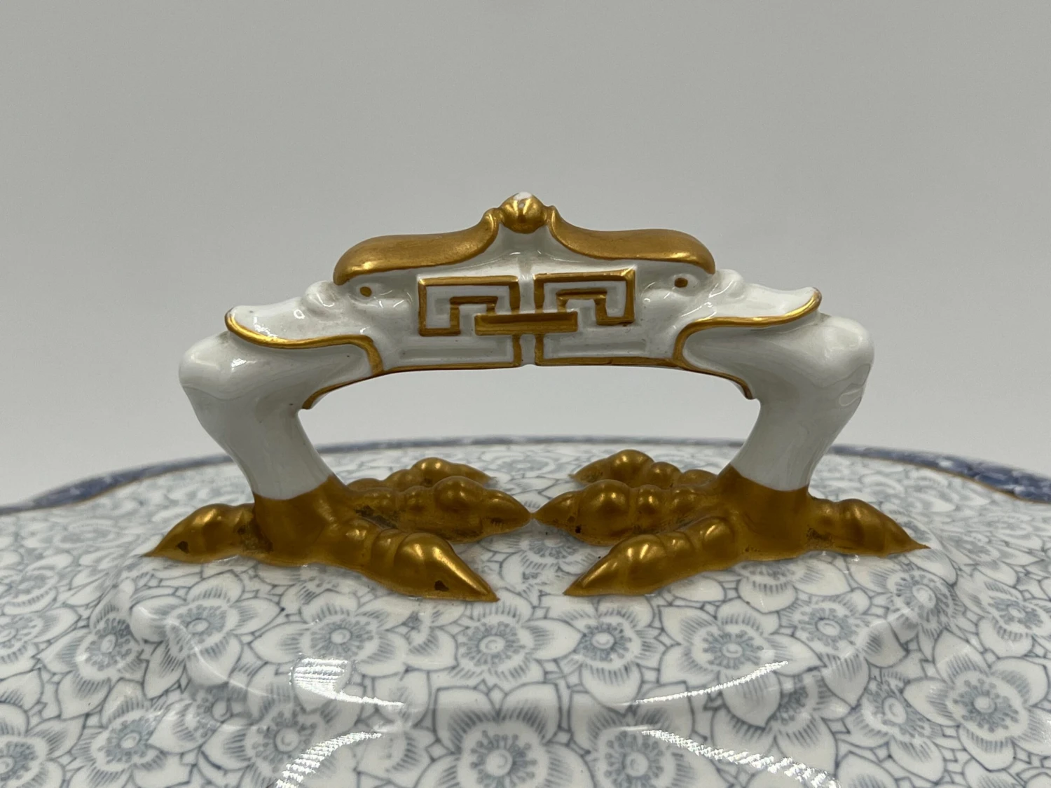 Antique Royal Worcester Elephant Handled Elephant Botanical Tureen 15.5” - 1890 5 Antique Royal Worcester Elephant Handled Elephant Botanical Tureen 15.5” - 1890 - Image 3