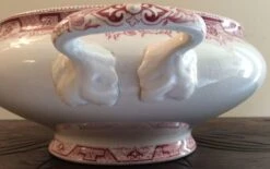 Antique Saint Amand & Hamage Nord-Maroc Design French Ironstone Large Tureen -Lenox Shop antique saint amand and hamage nord maroc design french ironstone large tureen 4724