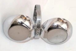 Art Deco Chase Usa Chrome On Brass Twin Candy & Nut Dish Designed Gerth & Gerth -Lenox Shop art deco chase usa chrome on brass twin candy and nut dish designed gerth and gerth 4866