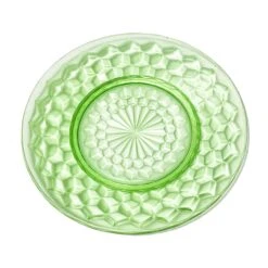 Art Deco Jeannette Glass Co. Lime Green Depression Glass Hex Optic, Cubist Dinner Plates - 5 Pieces -Lenox Shop art deco jeannette glass co lime green depression glass hex optic cubist dinner plates 5 pieces 4100