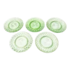 Art Deco Jeannette Glass Co. Lime Green Depression Glass Hex Optic, Cubist Dinner Plates - 5 Pieces -Lenox Shop art deco jeannette glass co lime green depression glass hex optic cubist dinner plates 5 pieces 7427