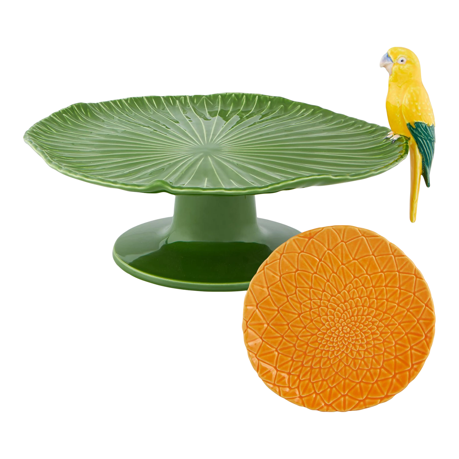 Bordallo Pinheiro Amazonia Cake Serving Set, 5 Pieces 3 Bordallo Pinheiro Amazonia Cake Serving Set, 5 Pieces