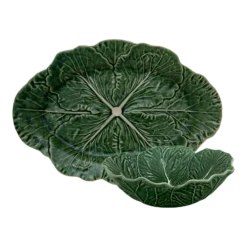 Bordallo Pinheiro Cabbage Serving Set, Green, 2 Pieces