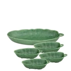 Bordallo Pinheiro Leaves Banana Leaf Salad Serving Set - 5 Pieces -Lenox Shop bordallo pinheiro leaves banana leaf salad serving set 5 pieces 1045