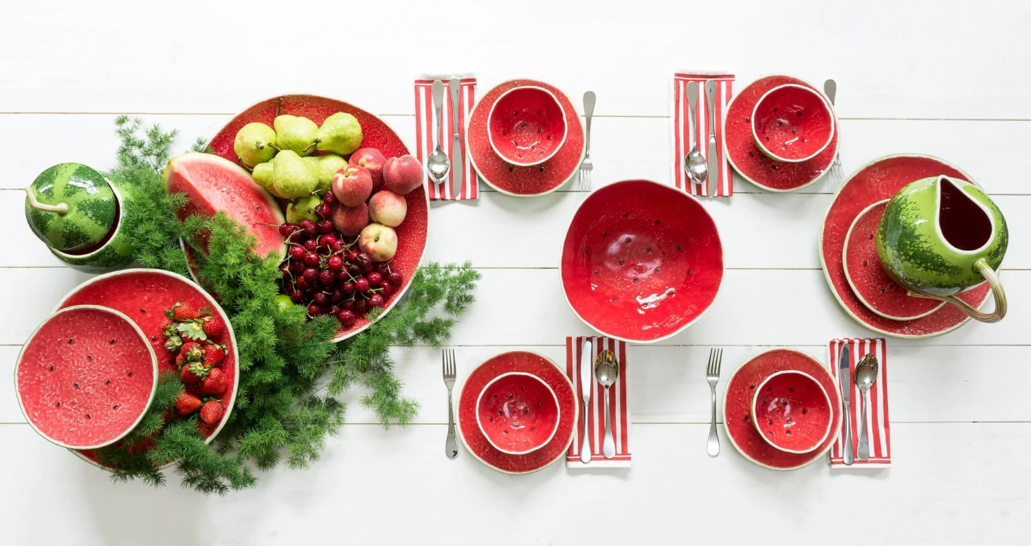 Bordallo Pinheiro Watermelon Salad Serving Set, 5 Pieces 6 Bordallo Pinheiro Watermelon Salad Serving Set, 5 Pieces - Image 4