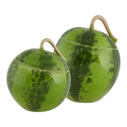 Bordallo Pinheiro Watermelon Tureens, Set Of 2