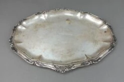 Bruckmann & Sohne German Antique 800 Silver Oval Serving Platter Tray 814 Grams -Lenox Shop bruckmann and sohne german antique 800 silver oval serving platter tray 814 grams 1330