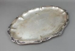 Bruckmann & Sohne German Antique 800 Silver Oval Serving Platter Tray 814 Grams -Lenox Shop bruckmann and sohne german antique 800 silver oval serving platter tray 814 grams 1991