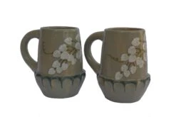 Circa 1900 Art Nouveau Pottery Mugs By Dalpayrat, Set Of 4 -Lenox Shop circa 1900 art nouveau pottery mugs by dalpayrat set of 4 0621