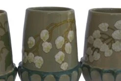 Circa 1900 Art Nouveau Pottery Mugs By Dalpayrat, Set Of 4 -Lenox Shop circa 1900 art nouveau pottery mugs by dalpayrat set of 4 3093