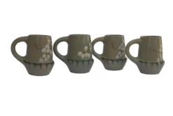 Circa 1900 Art Nouveau Pottery Mugs By Dalpayrat, Set Of 4 -Lenox Shop circa 1900 art nouveau pottery mugs by dalpayrat set of 4 4970