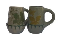Circa 1900 Art Nouveau Pottery Mugs By Dalpayrat, Set Of 4 -Lenox Shop circa 1900 art nouveau pottery mugs by dalpayrat set of 4 8680