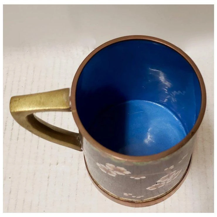 Cloisonne Mug With Yellow Flowers 6 Cloisonne Mug With Yellow Flowers - Image 4