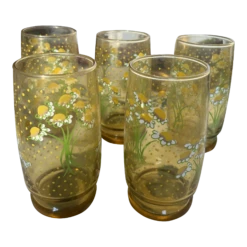 Collection Of Vintage 70s Daisy Glasses- Set Of 5