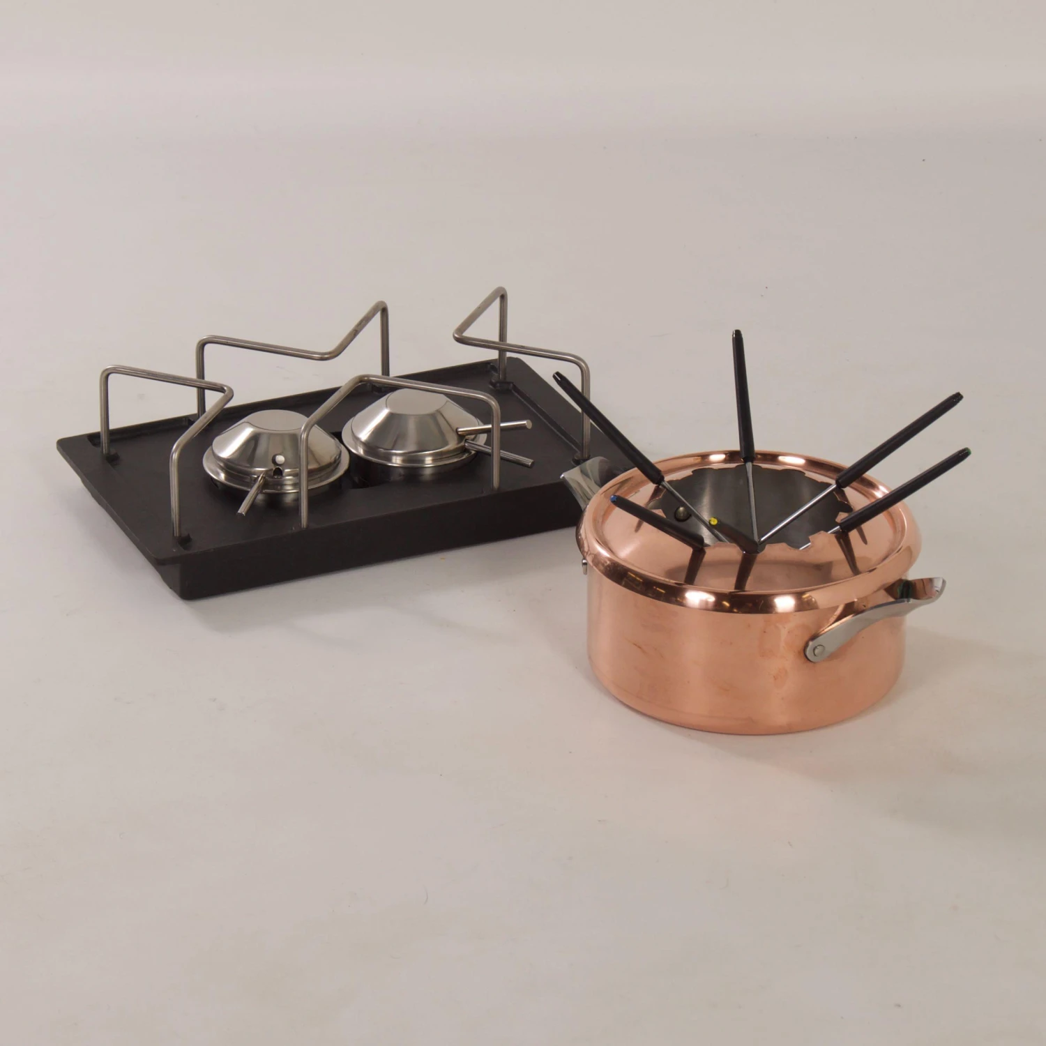 Danish Fondue Set By Henning Koppel For Georg Jensen, 1970s, Set Of 8 6 Danish Fondue Set By Henning Koppel For Georg Jensen, 1970s, Set Of 8 - Image 4