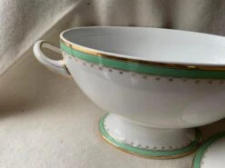 Early 19th Century Antique French Green & Gilt Porcelain Large Soup Tureen 19 Early 19th Century Antique French Green & Gilt Porcelain Large Soup Tureen -Lenox Shop early 19th century antique french green and gilt porcelain large soup tureen 6365
