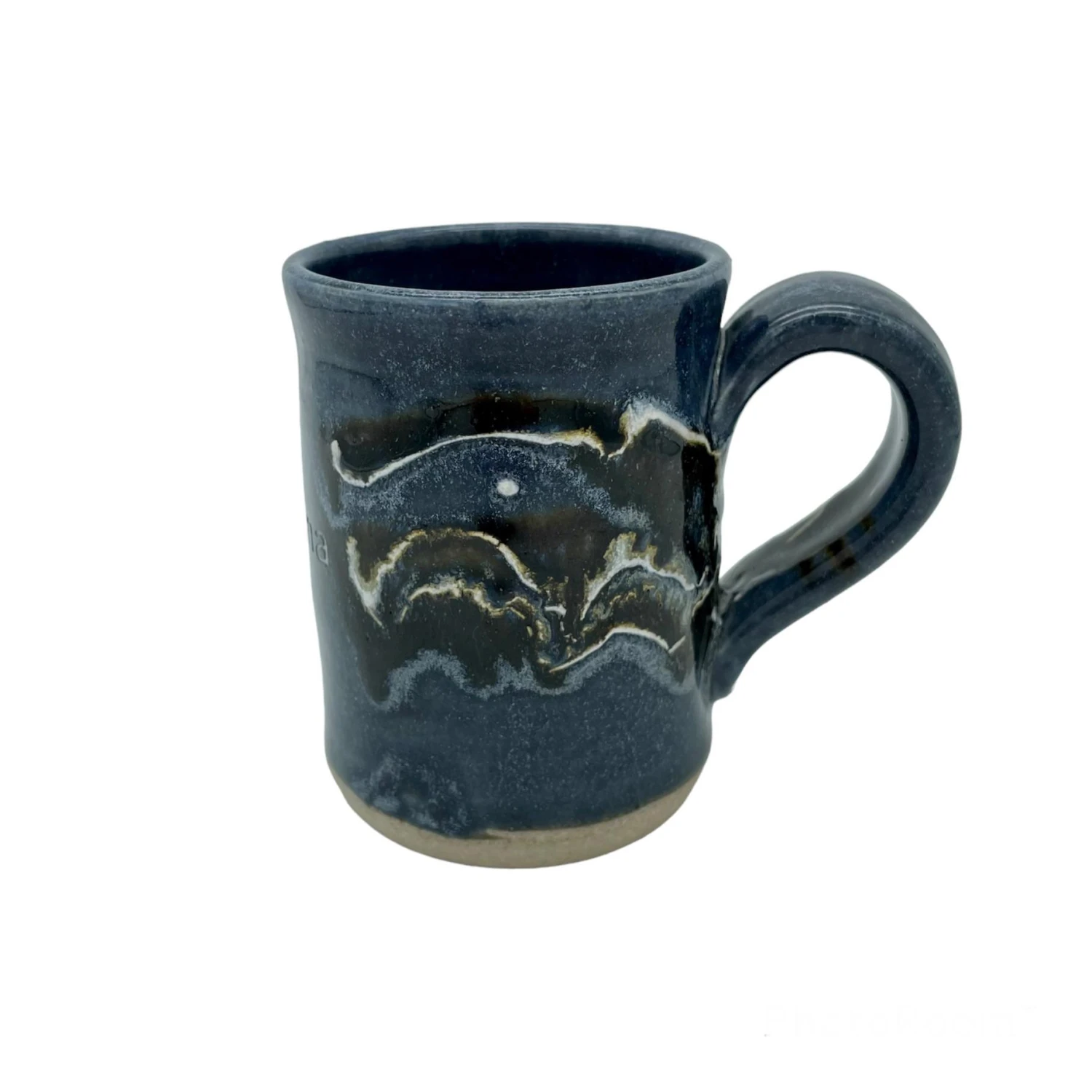 Early 21st Century Mark Arnegard Studio Pottery Blue & White Mug 7 Early 21st Century Mark Arnegard Studio Pottery Blue & White Mug - Image 5