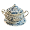 English Blue & White Soup Tureen, Set -Lenox Shop english blue and white soup tureen set 3135