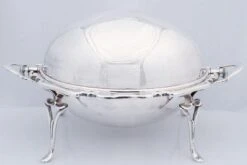 English Roll-Over Dome Top Silver Tureen Or Footed Serving Dish -Lenox Shop english roll over dome top silver tureen or footed serving dish 5203