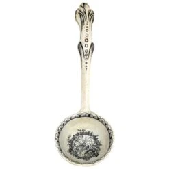English Staffordshire Ironstone Pottery Black Transferware Serving Ladle -Lenox Shop english staffordshire ironstone pottery black transferware serving ladle 6269