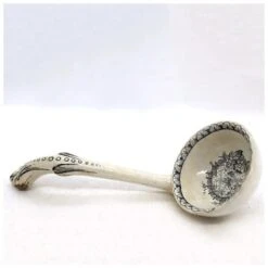English Staffordshire Ironstone Pottery Black Transferware Serving Ladle -Lenox Shop english staffordshire ironstone pottery black transferware serving ladle 7456