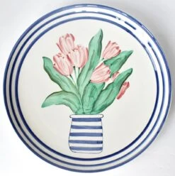 Extra-Large Vietri Italy Platter With Tulips 13 Extra-Large Vietri Italy Platter With Tulips -Lenox Shop extra large vietri italy platter with tulips 9477