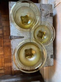 Federal Glass Ribbed In “Golden Glo” Nesting Mixing Bowls - Set Of 3 Vintage 1930s -Lenox Shop federal glass ribbed in golden glo nesting mixing bowls set of 3 vintage 1930s 8940