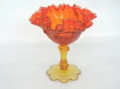 Fenton Cabbage Rose Style Amberina Glass Ruffled Compote Candy Dish 21 Fenton Cabbage Rose Style Amberina Glass Ruffled Compote Candy Dish -Lenox Shop fenton cabbage rose style amberina glass ruffled compote candy dish 6178