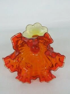 Fenton Cabbage Rose Style Amberina Glass Ruffled Compote Candy Dish 20 Fenton Cabbage Rose Style Amberina Glass Ruffled Compote Candy Dish -Lenox Shop fenton cabbage rose style amberina glass ruffled compote candy dish 9782