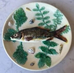 French Palissy Style Trompe L'Oeil Plaque Attributed To School Of Paris Achille Barbizet, C1880 -Lenox Shop french palissy style trompe loeil plaque attributed to school of paris achille barbizet c1880 6950