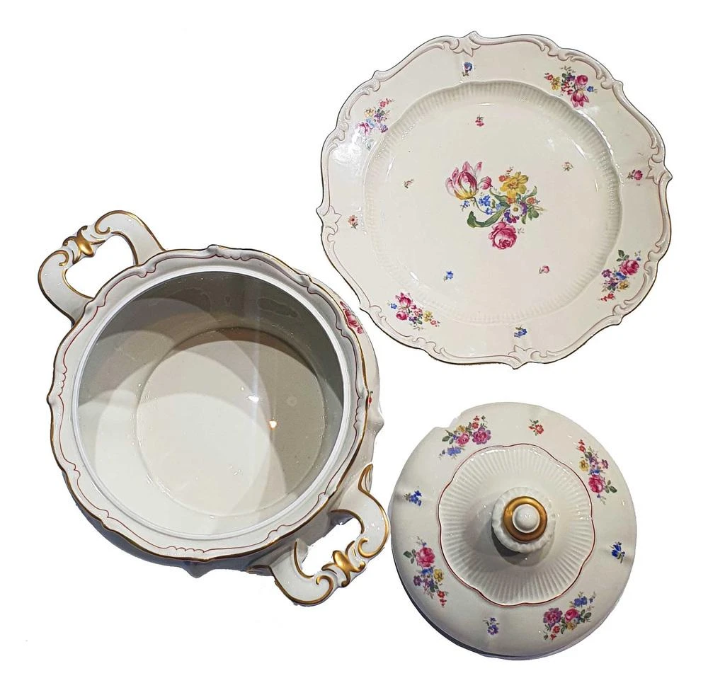 German Porcelain Tureen And Charger By VEB R,Reichenbach, Set Of 3 8 German Porcelain Tureen And Charger By VEB R,Reichenbach, Set Of 3 - Image 6