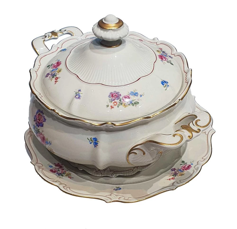 German Porcelain Tureen And Charger By VEB R,Reichenbach, Set Of 3 9 German Porcelain Tureen And Charger By VEB R,Reichenbach, Set Of 3 - Image 7