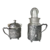 Glass Cruet Set-Early 20th Century Silverplate With Repoussé 1 Glass Cruet Set-Early 20th Century Silverplate With Repoussé -Lenox Shop glass cruet set early 20th century silverplate with repousse 2177