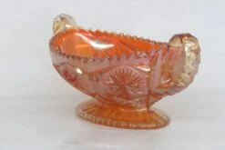 Imperial Star And File Marigold Carnival Glass Sawtooth Bowl With Handles 14 Imperial Star And File Marigold Carnival Glass Sawtooth Bowl With Handles -Lenox Shop imperial star and file marigold carnival glass sawtooth bowl with handles 0842