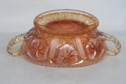 Imperial Star And File Marigold Carnival Glass Sawtooth Bowl With Handles 17 Imperial Star And File Marigold Carnival Glass Sawtooth Bowl With Handles -Lenox Shop imperial star and file marigold carnival glass sawtooth bowl with handles 5203