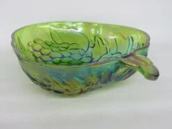 Indiana Carnival Glass Iridescent Green Grape Serving Salad Fruit Bowl -Lenox Shop indiana carnival glass iridescent green grape serving salad fruit bowl 7382