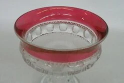 Indiana Glass Kings Crown Ruby Flash Thumbprint Compote Candy Dish Bowl -Lenox Shop indiana glass kings crown ruby flash thumbprint compote candy dish bowl 6865