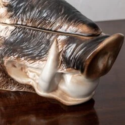 Italian Boar And Stag Majolica Tureens -Lenox Shop italian boar and stag majolica tureens 1999