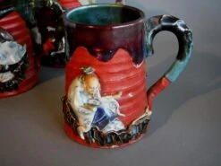 Japanese Sumida Gawa Pottery Tankard And 6 Mugs Artist Signed - 7 Pieces 20 Japanese Sumida Gawa Pottery Tankard And 6 Mugs Artist Signed - 7 Pieces -Lenox Shop japanese sumida gawa pottery tankard and 6 mugs artist signed 7 pieces 8632