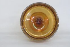Kings Crown Thumbprint Indiana Carnival Glass Amber Compote Candy Dish -Lenox Shop kings crown thumbprint indiana carnival glass amber compote candy dish 5383