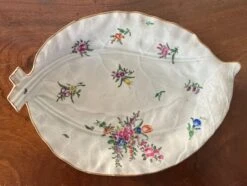 Large Antique 18th Century Worcester Porcelain Leaf Shaped Dish -Lenox Shop large antique 18th century worcester porcelain leaf shaped dish 1659