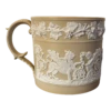 Large Antique Early 19th Century English Jasperware Porter's Mug Decorated With Griffons -Lenox Shop large antique early 19th century english jasperware porters mug decorated with griffons 8967