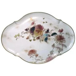 Royal Doulton Large English Doulton & Company Porcelain Gilt Chrysanthemum Tray / Platter -Lenox Shop large english doulton and company porcelain gilt chrysanthemum tray platter 3746