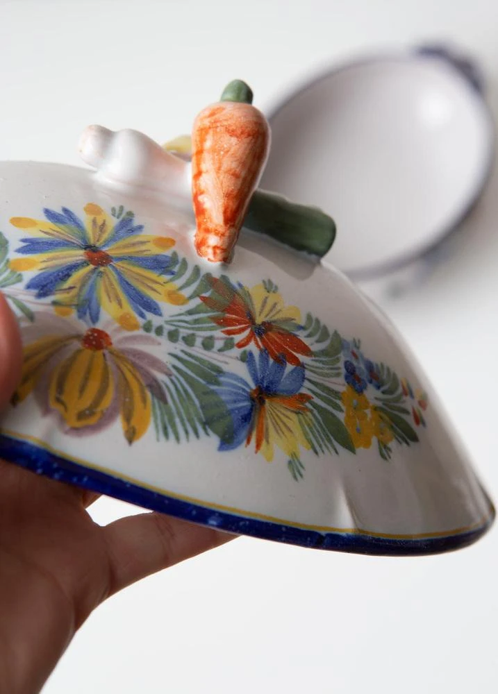 Large Hand Painted Terracotta Tureen By Montagnon, 1900s 5 Large Hand Painted Terracotta Tureen By Montagnon, 1900s - Image 3