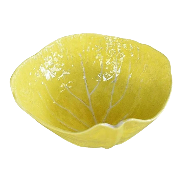 Large Yellow Ceramic Portuguese Lettuceware Serving Bowl After Dodie Thayer By Secla 3 Large Yellow Ceramic Portuguese Lettuceware Serving Bowl After Dodie Thayer By Secla