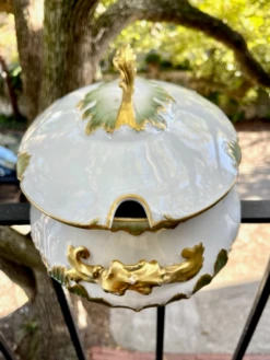 Late 19th Century Ch Field Haviland Oval Covered Soup Tureen -Lenox Shop late 19th century ch field haviland oval covered soup tureen 0383