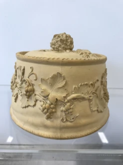 Late 19th Century Large Antique Wedgwood Caneware Cabbage Finial Game Pie Dish / Tureen C1870 #3 -Lenox Shop late 19th century large antique wedgwood caneware cabbage finial game pie dish tureen c1870 3 2817